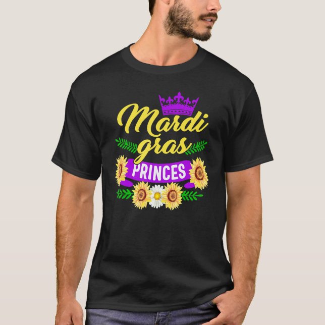Camiseta Mardi Gras Princess New Orleans Miçangas Fumaça (Frente)