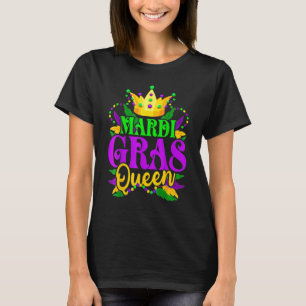 Camiseta Mardi Gras Queen Carnavais Festival Mulheres