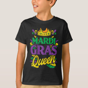 Camiseta Mardi Gras Queen Crown Funny Mardi Gras Carnaval W