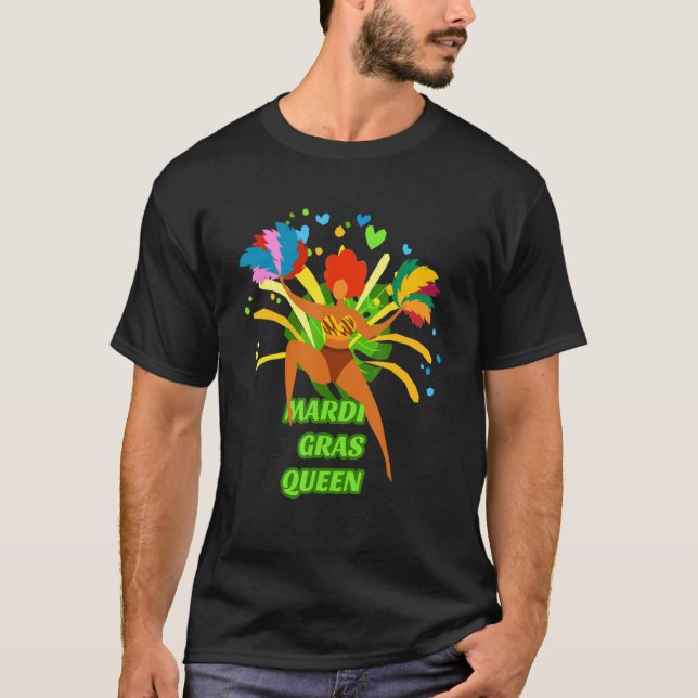 Camiseta Mardi Gras Queen Cruise Mask Cruise Carni (Frente)