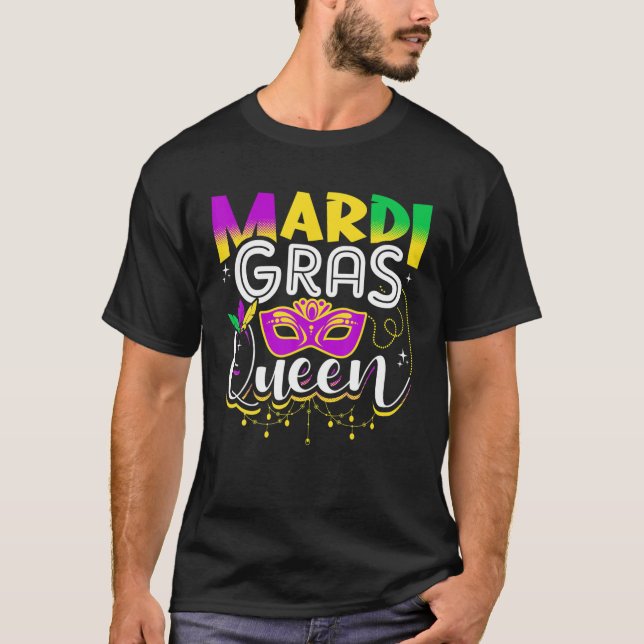 Camiseta Mardi Gras Queen Funny (Frente)