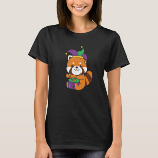 Camiseta Mardi Gras Red Panda With Drum Mardi Gras Costume 