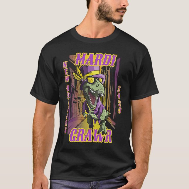 CAMISETA MARDI GRAS REX MARTI GRAWR PARTY NEW ORLEANS 2023  (Frente)