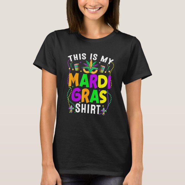 Camiseta Mardi Gras Roupa Para Mulheres Crianças Para (Frente)