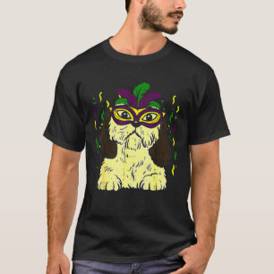 Camiseta Mardi Gras Shih Tzu Proprietário do Cachorro do Pa