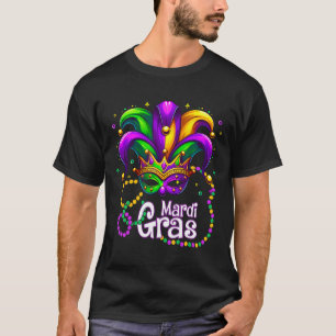 Camiseta Mardi Gras Shirts Para Mulheres Crianças Miçangas