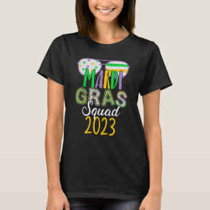 Camiseta Mardi Gras Squad Matching Family Group 2023 Novo O
