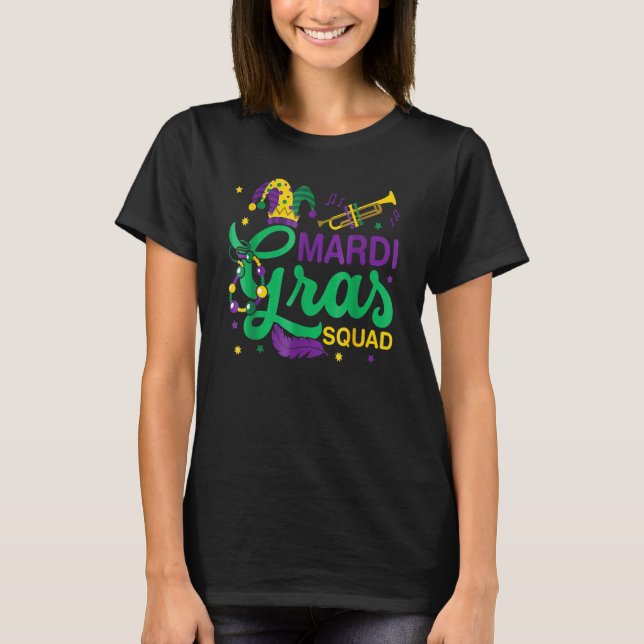 Camiseta Mardi Gras Squad Para O Próximo Mardi Gras 1 (Frente)
