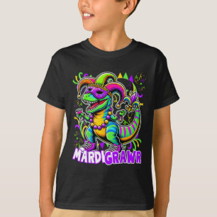 Camiseta Mardi Gras T Rex Dinossaur Mardi Grawr Bead Costum