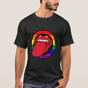 Camiseta Mardi Gras Tee Lábios Tongue Carnaval do Partido