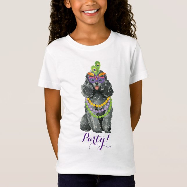 Camiseta Mardi Gras Toy Poodle (Frente)