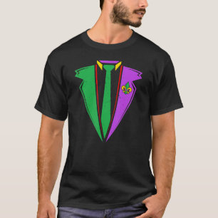 Camiseta Mardi Gras Tuxedo Suit Cavalheiros Carnaval Homens
