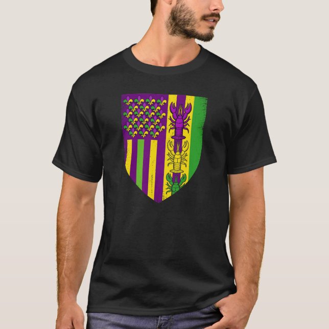 Camiseta Mardi Gras USA American Flag Crawfish (Frente)
