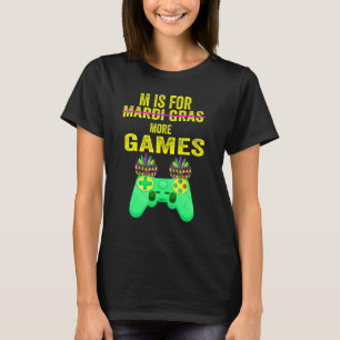 Camiseta Mardi Gras Video Game Controller Incrível Boys Cus