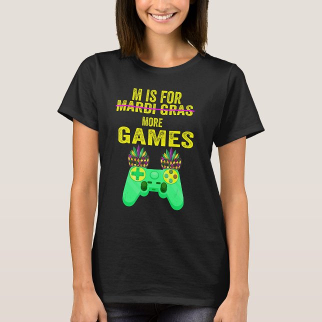 Camiseta Mardi Gras Video Game Controller Incrível Boys Cus (Frente)