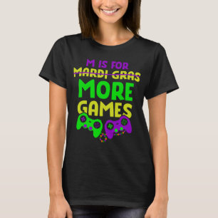 Camiseta Mardi Gras Video Game Controller Incrível Boys Cus