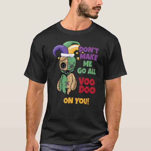 Camiseta Mardi Gras Voodoo Black Magic Carnaval Fan Voodoo (Frente)