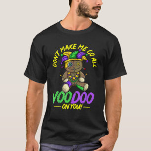 Camiseta Mardi Gras Voodoo Doll Funny Jester Mascarada Par