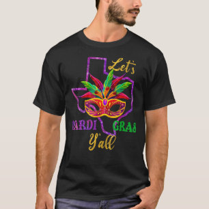 Camiseta Mardi Gras Y'all Galveston Diversão Miçangas E Más