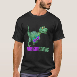 Camiseta Mardi Grasaurus Dino Tyrannosaurus Rex Mardi Gras
