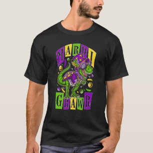 Camiseta Mardi Grawr Rex Dinosaur - Miçanga do Festival