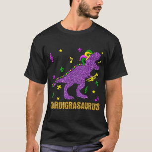 Camiseta Mardi Grawr Rex Mardigrasaurus Dinossauros Mardi G