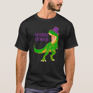 Camiseta Mardi Grawr T Rex Dinossaur Bead Costume Para Bead