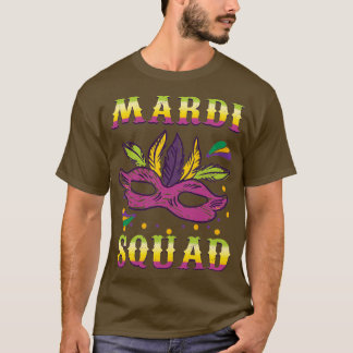 Camiseta Mardi Squad Mask Mascarada Miçanga Gras Mardi