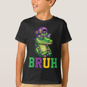 Camiseta Mardigator Alligator Bruh Mardi Gras Costume Teens