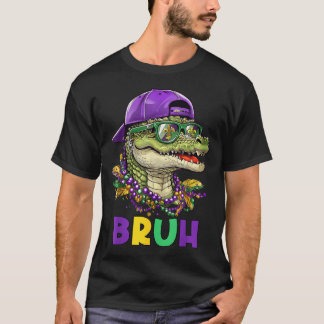 Camiseta Mardigator Alligator Bruh Mardi Gras Costume Teens
