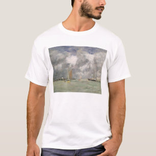 Camiseta Maré alta em Trouville, c.1892-96 (óleo no paine