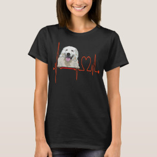 Camiseta Maremma Sheepdog Heartbeat EKG Cães São Meu Cardio
