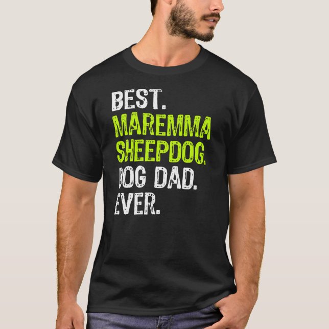 Camiseta Maremma Sheepdog Pai Dia de os pais Cachorro  (Frente)