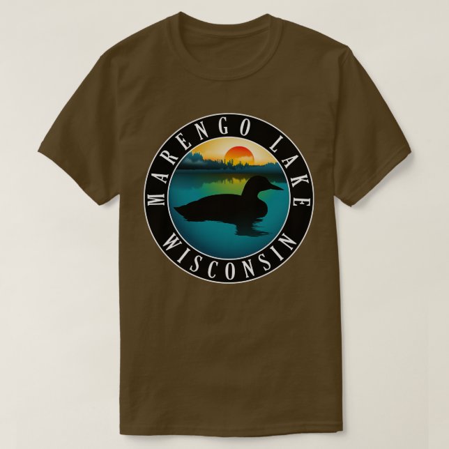 Camiseta Marengo Lake Wisconsin Loon (Frente do Design)
