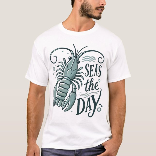 Camiseta Mares, lagosta fofinha (Frente)