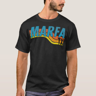 Camiseta Marfa Texas Vintage 70 anos 80 Homens do Estilo Re
