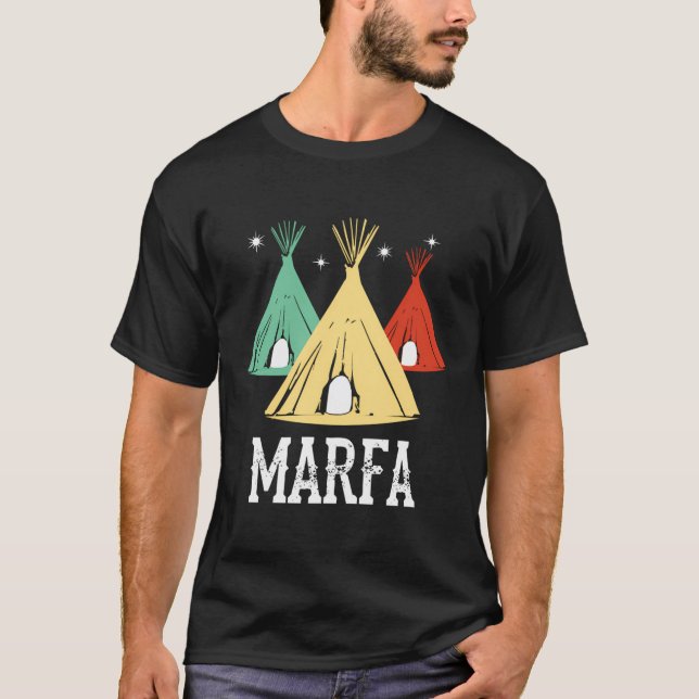 Camiseta Marfa Tx Ghost Lights Festival Texas Art (Frente)