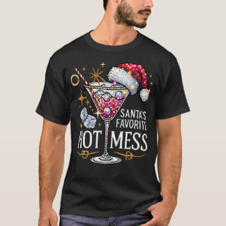 Camiseta Margar de Natal de Mess Quente Favorito dos papais