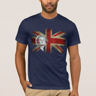 Camiseta Margaret Thatcher e a bandeira de Reino Unido