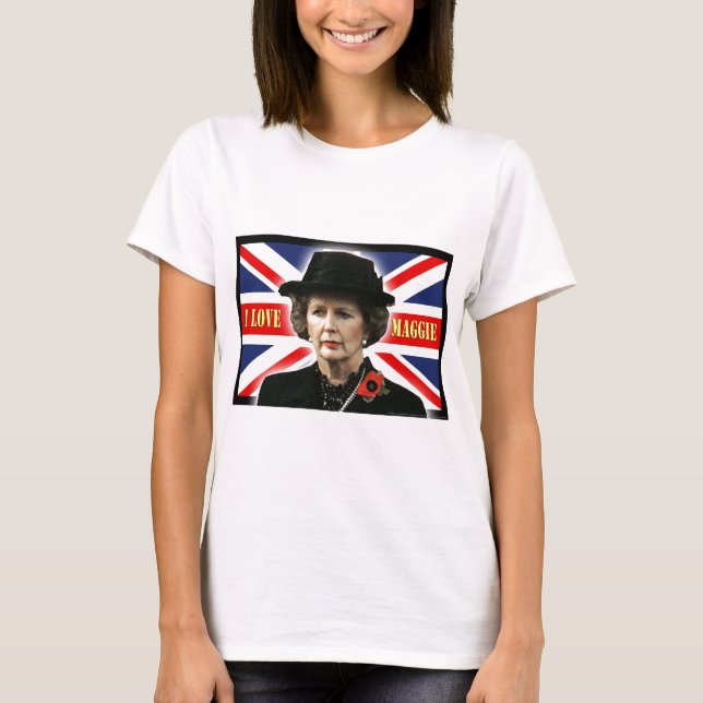 Camiseta Margaret Thatcher I Love Maggie (Frente)