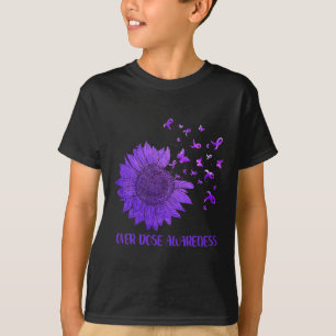 Camiseta Margarida Bonita Borboletas Roxas Sobredosagem de