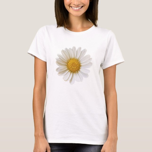 Camiseta Margarida Branca solteiro (Frente)