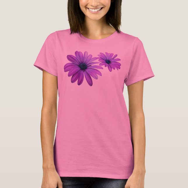 Camiseta margarida Camiseta púrpura Flor mais Cami (Frente)