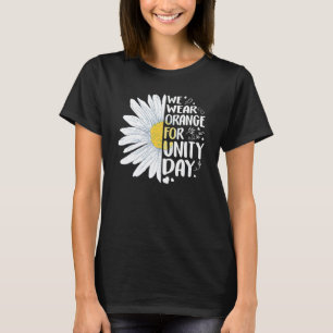 Camiseta Margarida do Dia da Unidade Laranja Vestimos Laran