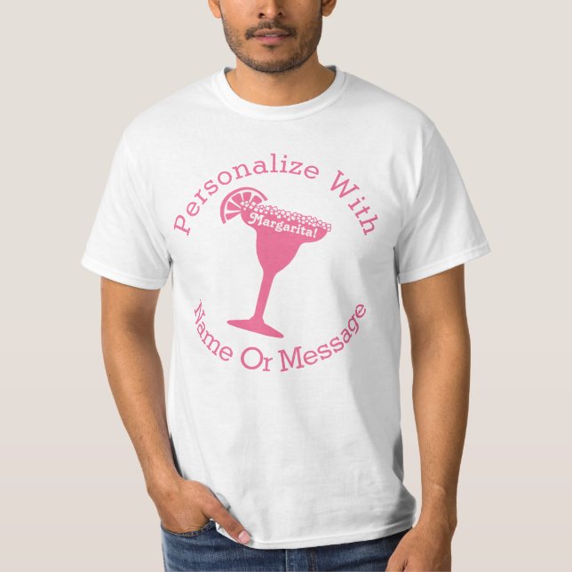 Camiseta Margarita cor-de-rosa PERSONALIZADA (Frente)
