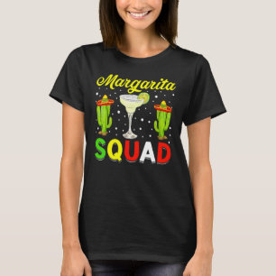 Camiseta Margarita Esquadrão do Chapéu Mexicano Feliz Cinco