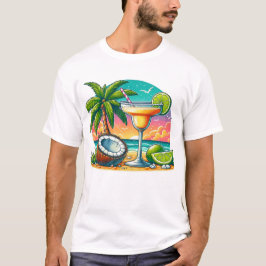 Camiseta margarita — ilustração do coquetel verão