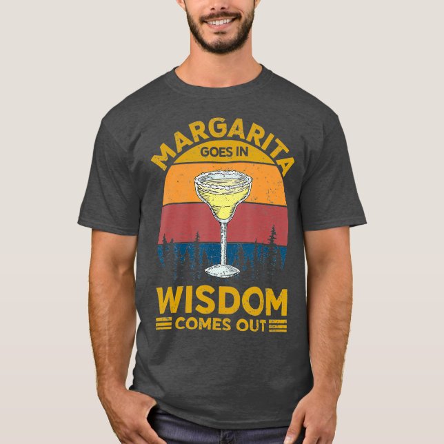 Camiseta Margarita Vai Na Sabedoria Sai De Homens Engraçado (Frente)