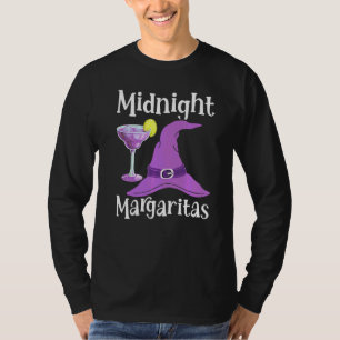 Camiseta Margaritas à Meia-Noite Bruxa Bebendo Halloween