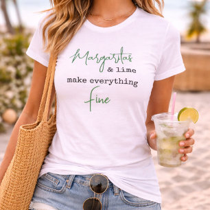 Camiseta Margaritas e Limão Tornam Tudo Bem Divertido